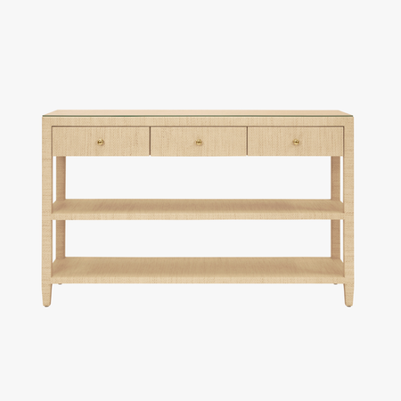Brayden Natural Grasslcoth Console Table