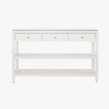 Brayden White Textured Linen Console Table
