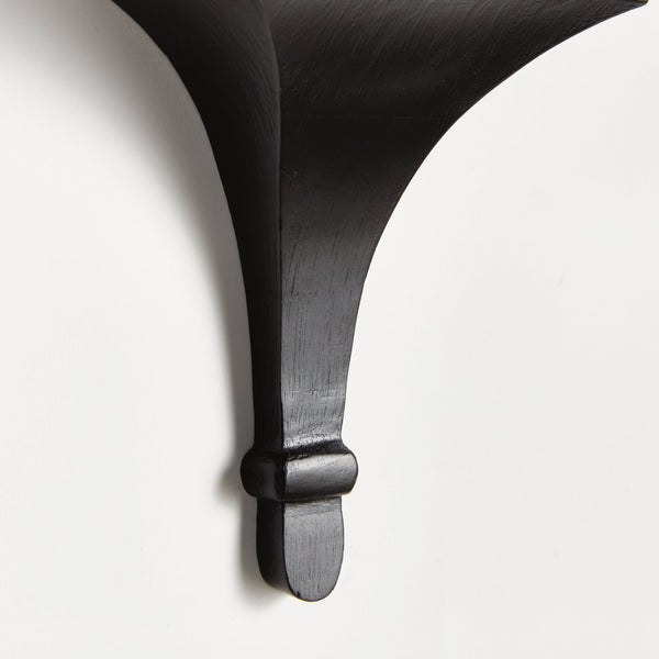 Breton Black Wood Wall Bracket - Shelf for Wall Decor - Dear Keaton
