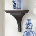 Breton Black Wood Wall Bracket styled on wall