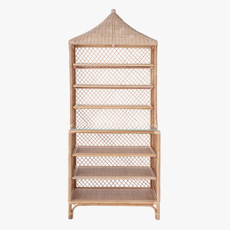 Brighton Rattan Etagere designed by Amanda Lindroth