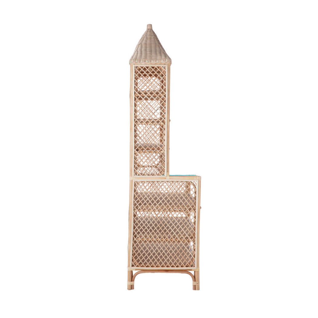 Brighton Rattan Etagere shelving side view