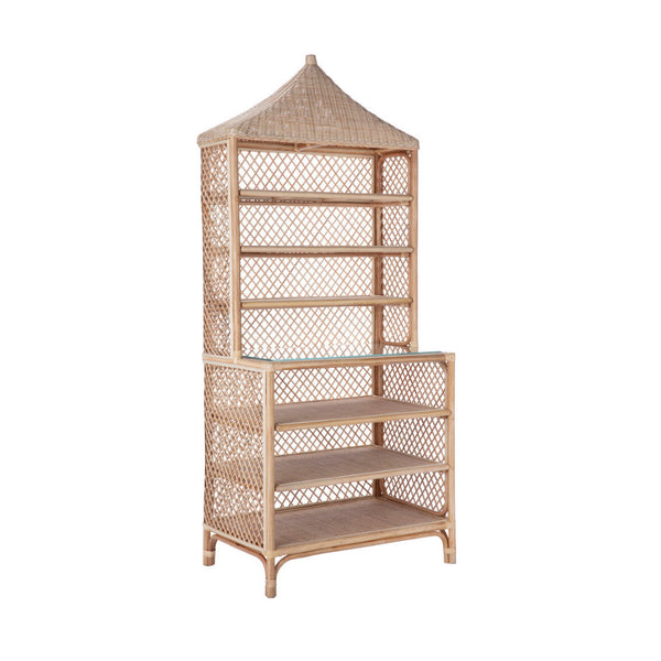 Brighton Rattan Etagere side view