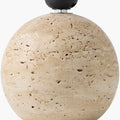 Bromley Travertine Mini Lamp stone base closeup
