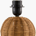 Bromley Wicker Mini Lamp base closeup