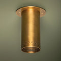 Buckley Cylinder Flush Mount - Patina Brass with perforations
