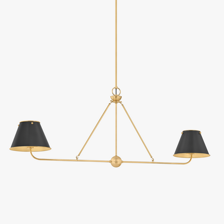 Burghley Distressed Bronze Linear Chandelier