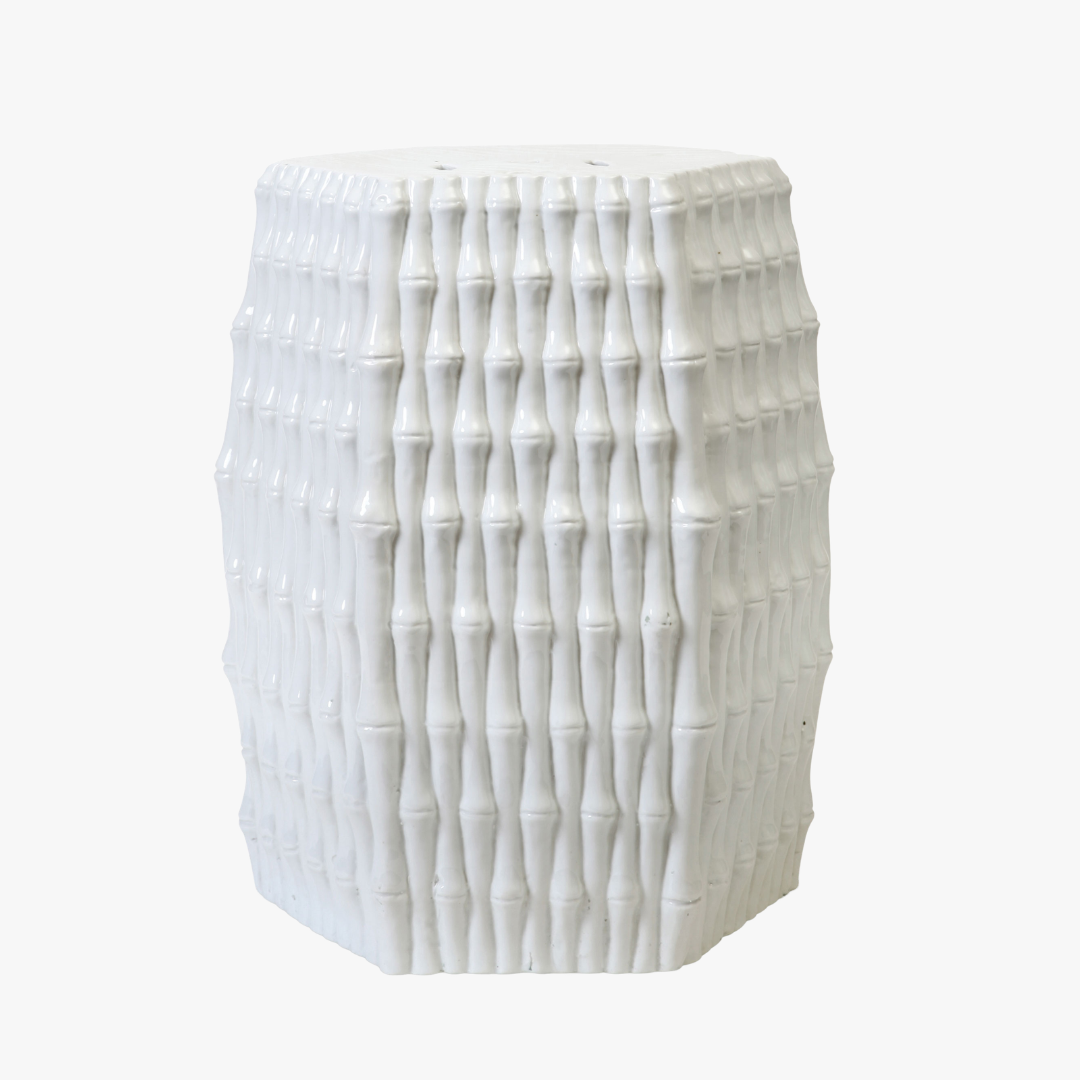 Burma White Garden Stool by Dear Keaton