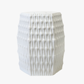Burma White Garden Stool