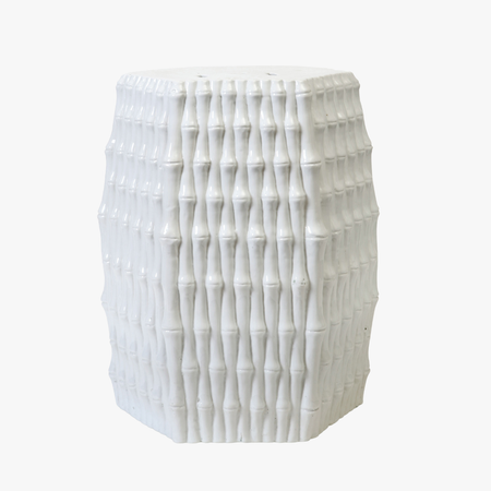 Burma White Garden Stool