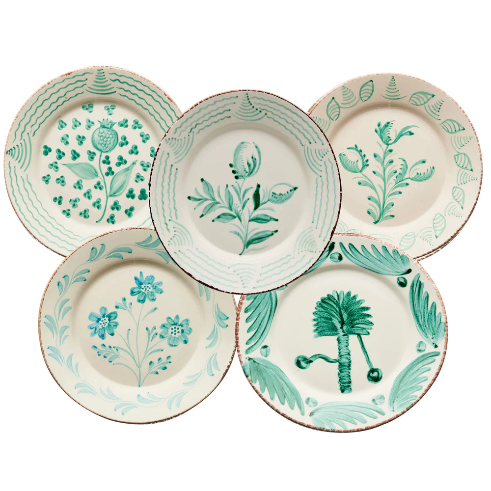 Casa Nuno Green Assorted Plate Set from Dear Keaton
