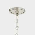 Downton Glass Globe Pendant  Polished Nickel Ceiling Cap