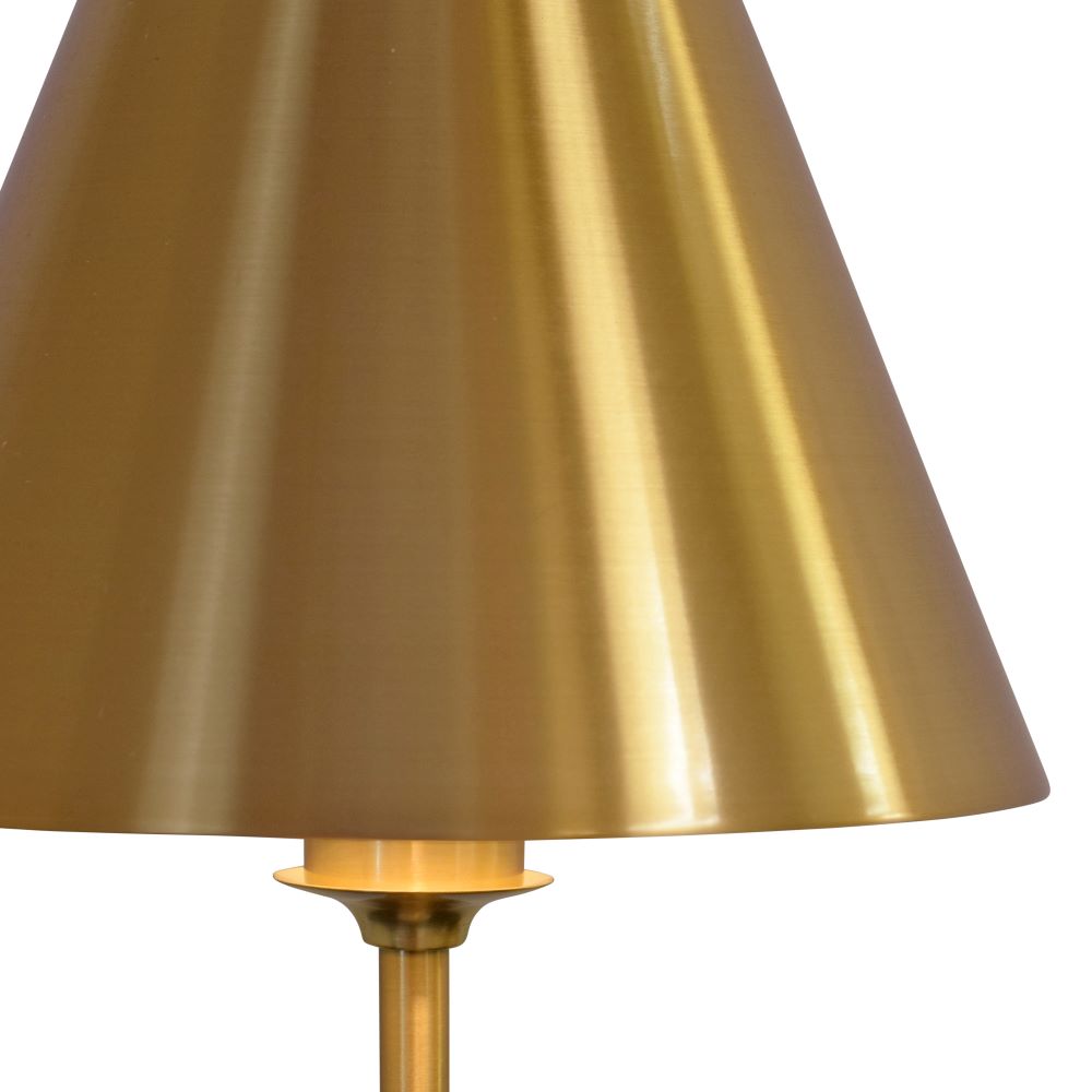 Colette Rechargeable Lamp Gold Metal Shade