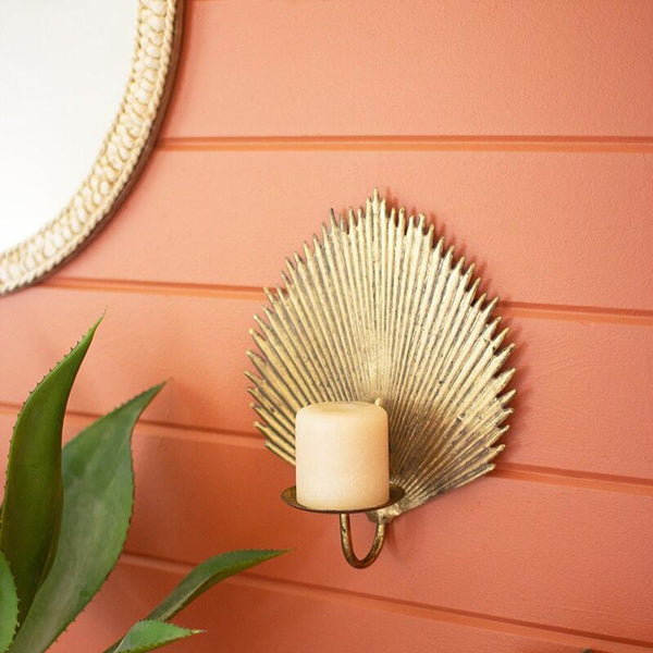 Palm Candle Sconce