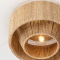 Cabo Woven Rattan Rope  Flush Mount light fixture