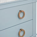 Cogswell Light Blue Matte Lacquer Vanity hardware details