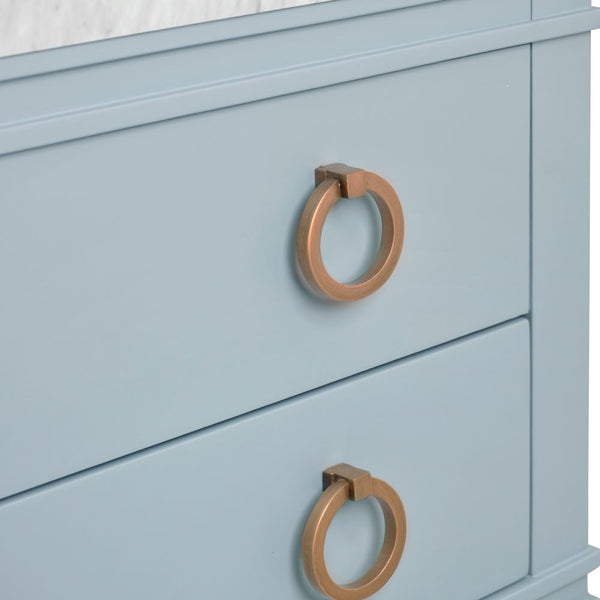 Cogswell Light Blue Matte Lacquer Vanity hardware details