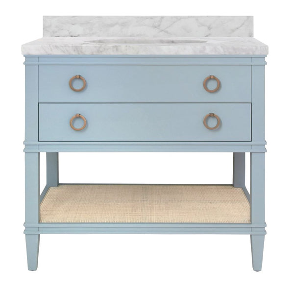 Cogswell Light Blue Matte Lacquer Vanity