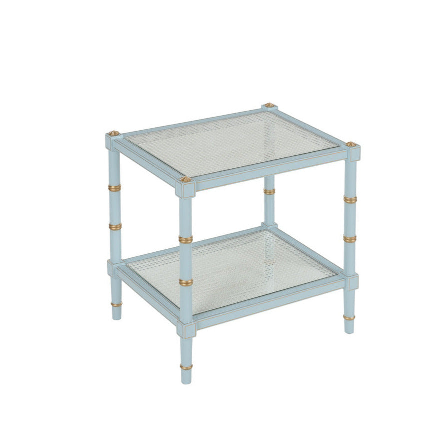 Cabana_Blue_Side Table - glass tops