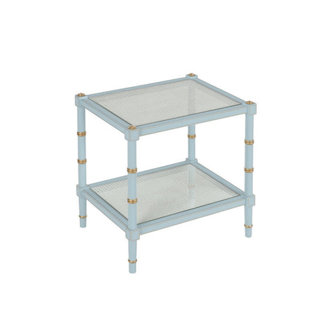 Cabana_Blue_Side Table - glass tops