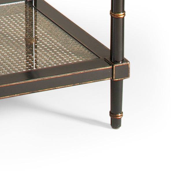 Black Cabana Cane Cocktail Table