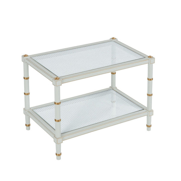 Light Grey Cabana Cane Cocktail Table