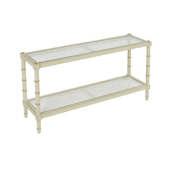 Cabana Cane Console Table Celery Green