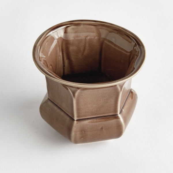 Calixte Brown Reactive Glaze Ceramic Planter Pot 
