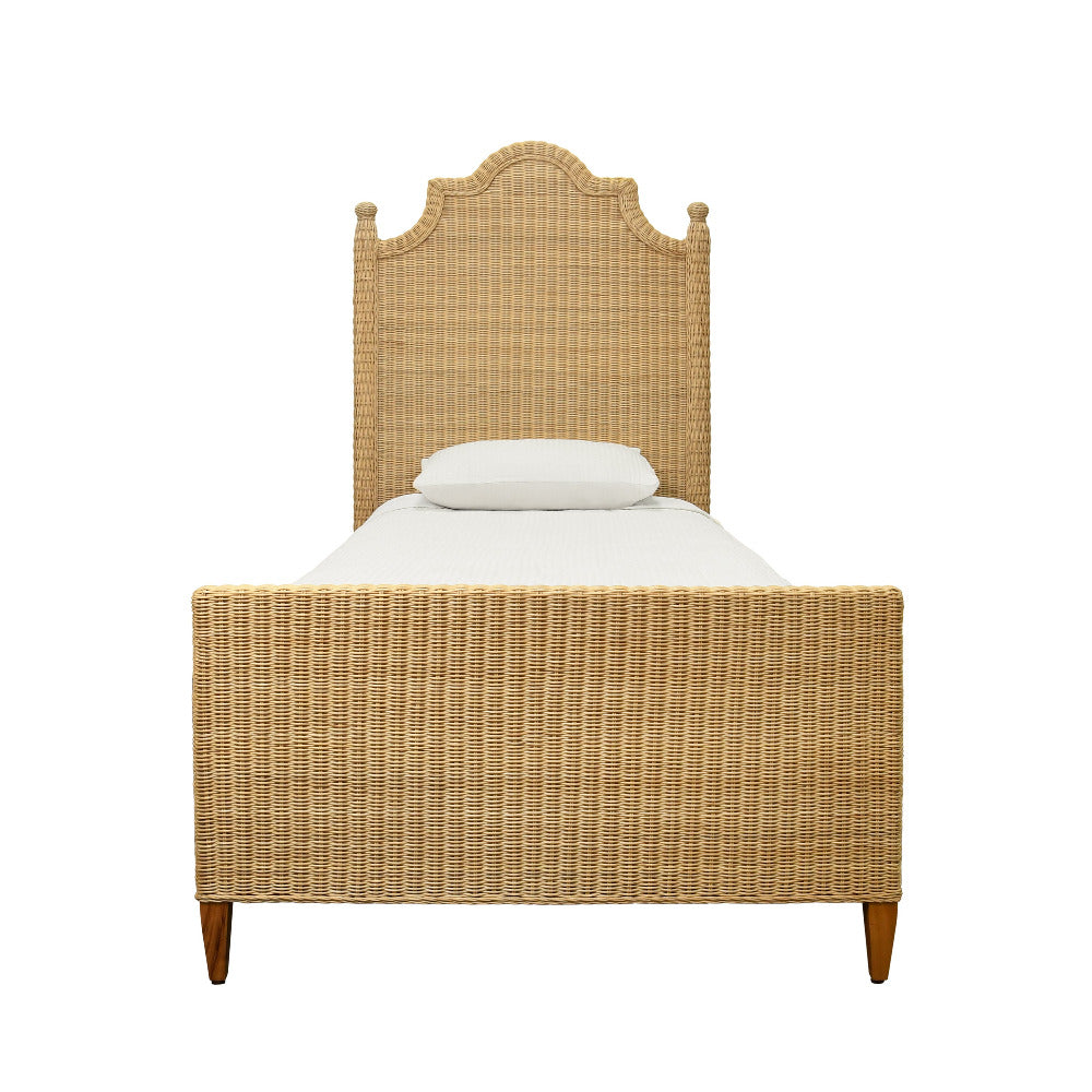 Callaway Woven Rattan Bed - twin size