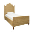 Callaway Woven Rattan Bed - twin size angle view
