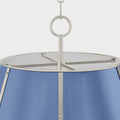 Cambridge French Blue Chandelier - polished nickel hardware