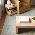 Camille Wool Rug styled in living room