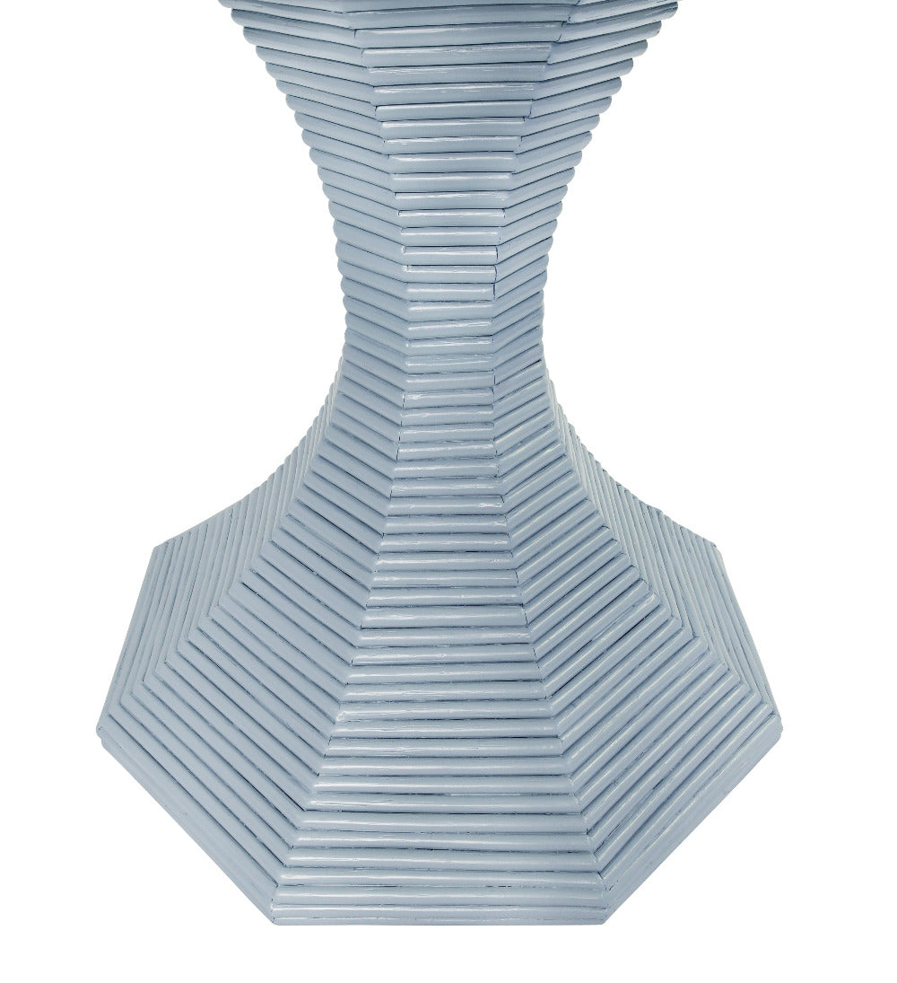 Cape Light Blue Accent Table - tapered base