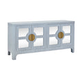 Cape Light Blue Reeded Rattan Buffet