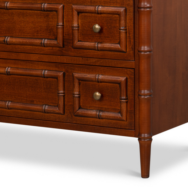 Capistrano Commode Chest - bamboo details - leg