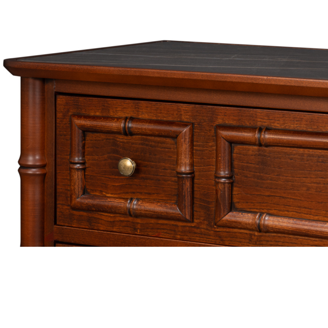 Capistrano Commode Chest - corner closeup