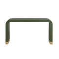 Captiva Green Raffia Waterfall Console Table 