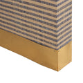 Captiva Navy Stripe Grasscloth  Waterfall Console brass leg detail