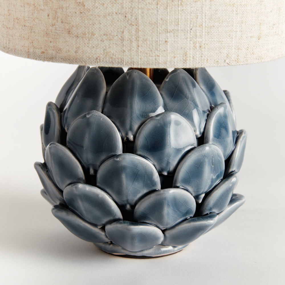 Carciofi Blue Ceramic Petal Mini Lamp
