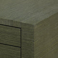 Cardiff Deep Olive Grasscloth Chest corner closeup