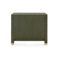 Cardiff Deep Olive Grasscloth Chest finished back
