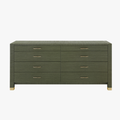 Cardiff Deep Olive Grasscloth Double Dresser