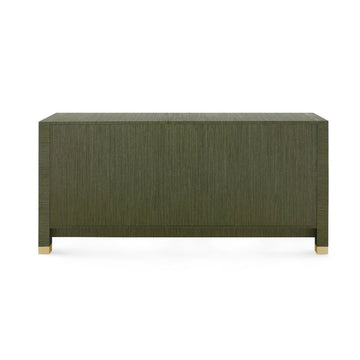 Cardiff Deep Olive Grasscloth Dresser - Dark Green - Dear Keaton Cardiff Deep Olive Grasscloth Dresser - Dark Green - Dear Keaton