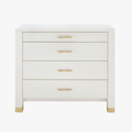 Cardiff Sand White Grasscloth Chest