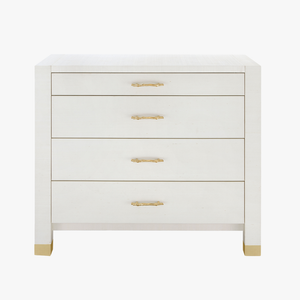 Cardiff Sand White Grasscloth Chest