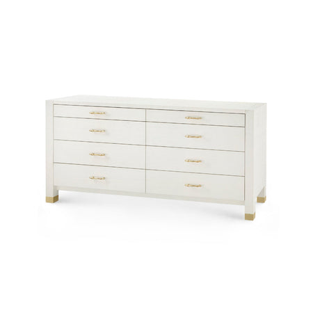 Cardiff White Sand Grasscloth Double Dresser