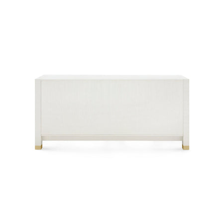 Cardiff White Sand Grasscloth Double Dresser back