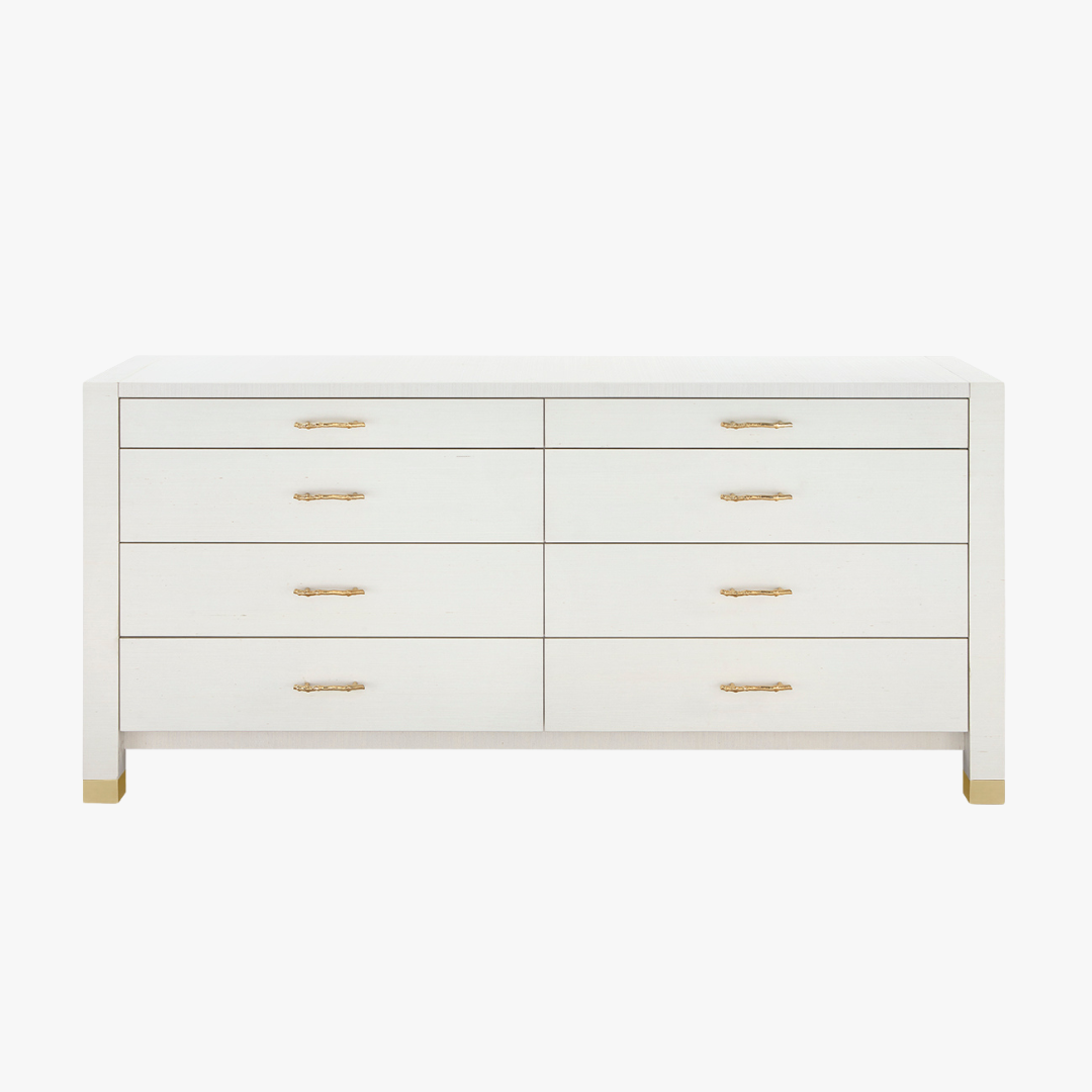 Cardiff White Sand Grasscloth Dresser by Dear Keaton