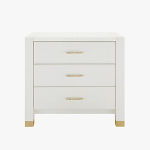 Cardiff White Sand Grasscloth Nightstand