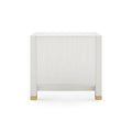 Cardiff White Sand Grasscloth Nightstand finished back